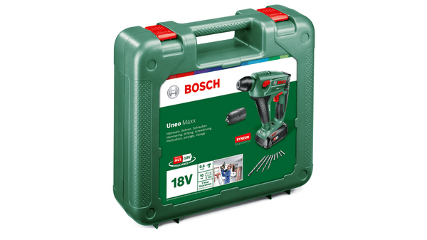 Bosch Uneo Maxx akkus fúrókalapács + fúrótokmány (1x2,5 Ah) kofferben